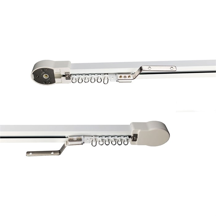 Электрокарниз DAUERHAFT СМ-3 с модулем WiFi раздвижной фото заглушек