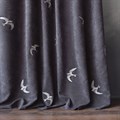 Портьеры "Либерти" темно-серые - фото ткани