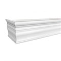 Карниз багетный "Виолино" с углами, белый гладкий фото 1
