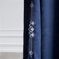 Портьеры "Бриджит" синие - фото ткани 2